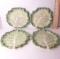 Set of 4 Fitz & Floyd Ironstone Cabbage Leaf Plates