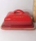 Red Le Creuset Butter Dish with Lid