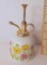 Porcelain Plant Spritzer with Pink & Yellow Flowers