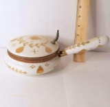 ISCO Vintage Porcelain Hand Painted Silent Butler with Gilt Bee Design