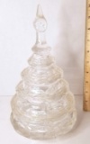 2 pc Clear Glass Tree Candy Dish