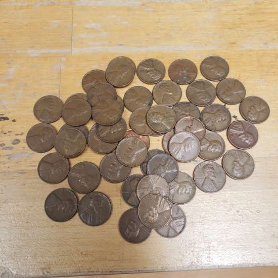 Lot of 50 Assorted Wheat Pennies
