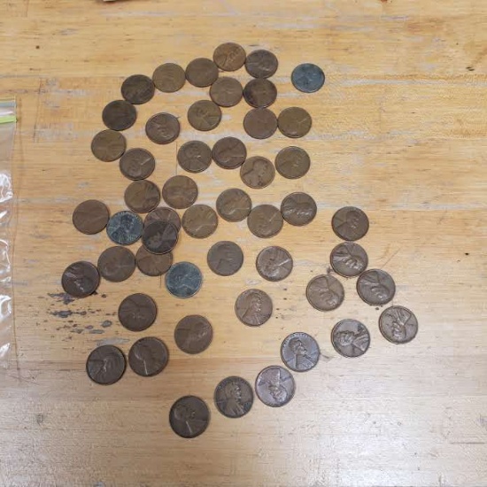 Lot of 50 Assorted Wheat Pennies