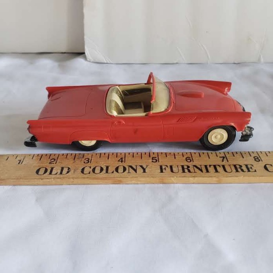 1957 Red Ford Thunderbird Convertible Friction Drive Dealer Promo Car by AMT