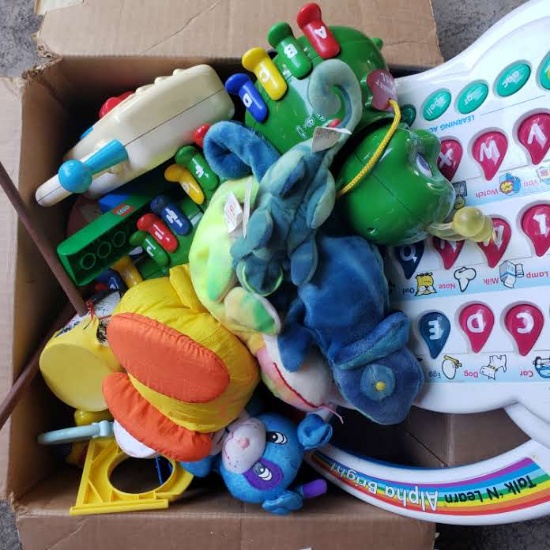 Small Box Lot of Assorted Toys - Including Some Ty Beanie Babies