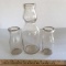 Lot of 3 Vintage Glass Milk Bottles - 2 Half Pints, 1 Quart