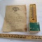 Vintage Hotel Letterhead Paper, Cigarettes in Original Package and Plastic Thermometer