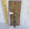 Vintage Brass and Porcelain Cold Water Spigot Mounted on Board