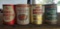 Lot of 4 Quart Size Advertising Cans