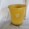 Vintage Rubbermaid Yellow with Flowers 2 Gallon Trash Can