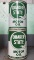 Lot of 2 Vintage Metal Quart Can Quaker State Motor Oil, Full