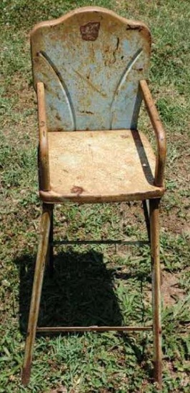 Adorable Vintage Metal High Chair