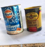 Lot of 2 Vintage Automotive Products Advertising Cans