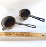 Pair of Early Cast Iron Smelting Pots