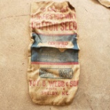 Toy B Webb & Sons, Shelby N.C. 50Lbs Cotton Seed Burlap Bag