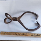 Vintage Gifford Wood Cast Iron Ice Tongs