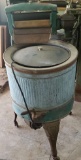 Vintage Dexter Electric Washing Machine with Wringer, Galvanized Metal Tub