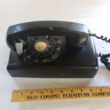 Vintage Bell System Wall Mount Black Rotary Telephone