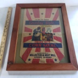 Vintage 10 Lbs Country Style Corn Meal Bag, Framed - Great Graphics