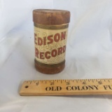 Antique Edison Wax Cylinder Record For Phonograph In Original Container
