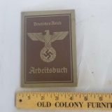 Deutsches Reich Arbeitsbuch, German Nazi Employment Work Book