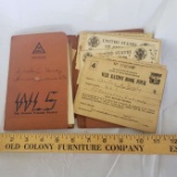 WW2 Ration Books In Book Holder