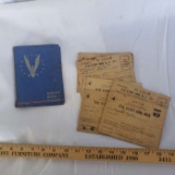 WW2 Ration Books In Book Holder