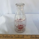 Vintage Carolina Dairy Quart Size Milk Bottle, Shelby NC