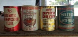 Lot of 4 Quart Size Advertising Cans