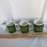 Lot of 3 Vintage John Deere Coffee Mugs