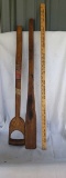 Vintage Wood Stir Stick and Shovel Handle