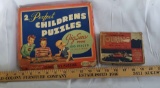 Vintage Puzzles and Parker Brothers Touring Card Game