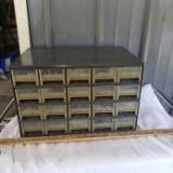 Vintage 20 Drawer Metal Organizer with Long drawers