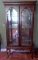 Mahogany & Glass Display Case with Queen Anne Legs