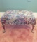 Beautiful Tapestry Footstool with Brass Legs