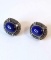 Sterling Silver Earrings with Blue Stones