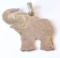 Large Silver Tone Elephant Pendant