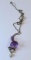 Silver Tone Chain with Pretty Purple Pendant