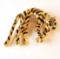Large Gold Tone Cat Pin