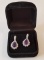 Nice Earrings with Clear & Purple Stones