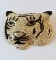 Tiger Face Gold Tone Pin