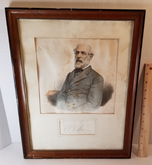 Robert E. Lee Print in Wooden Frame