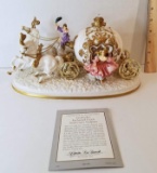 Franklin Mint Alexander Danel's Porcelain Cinderella Enchanted Coach Anniversary Sculpture with COA