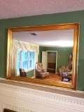 Large Wall Mirror with Ornate Gilt Frame