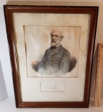 Robert E. Lee Print in Wooden Frame