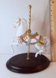 1987 Franklin Mint Carousel Magic by Lynn Lupetti Collectible Carousel Horse on Wooden Base