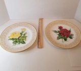Pair of Decorative Plates from “The Edward Marshall Boehm Rose Plate Collection”