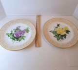 Pair of Decorative Plates from “The Edward Marshall Boehm Rose Plate Collection”