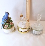 Lot of Bird & Angel Music Boxes