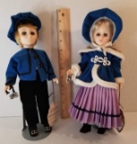Pair of Currier & Ives Collectible Dolls